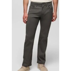 Prana Pants Mens Size 38 Gray Brion Slim Fit Nylon M4BN30312 Hiking Outdoors